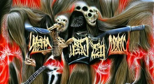 Flaming Skull with Tribal Tattoo Art