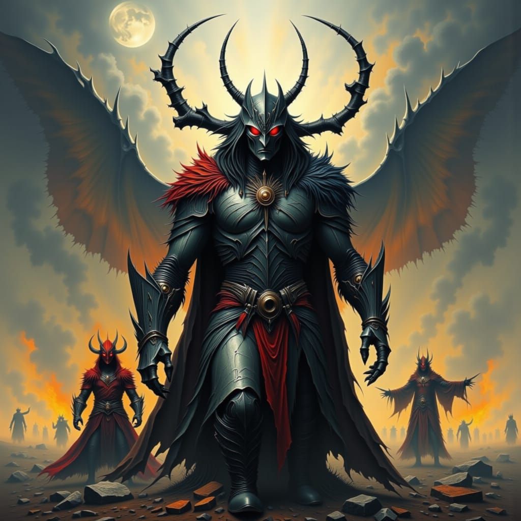 The Evil King in Dramatic Fantasy Art