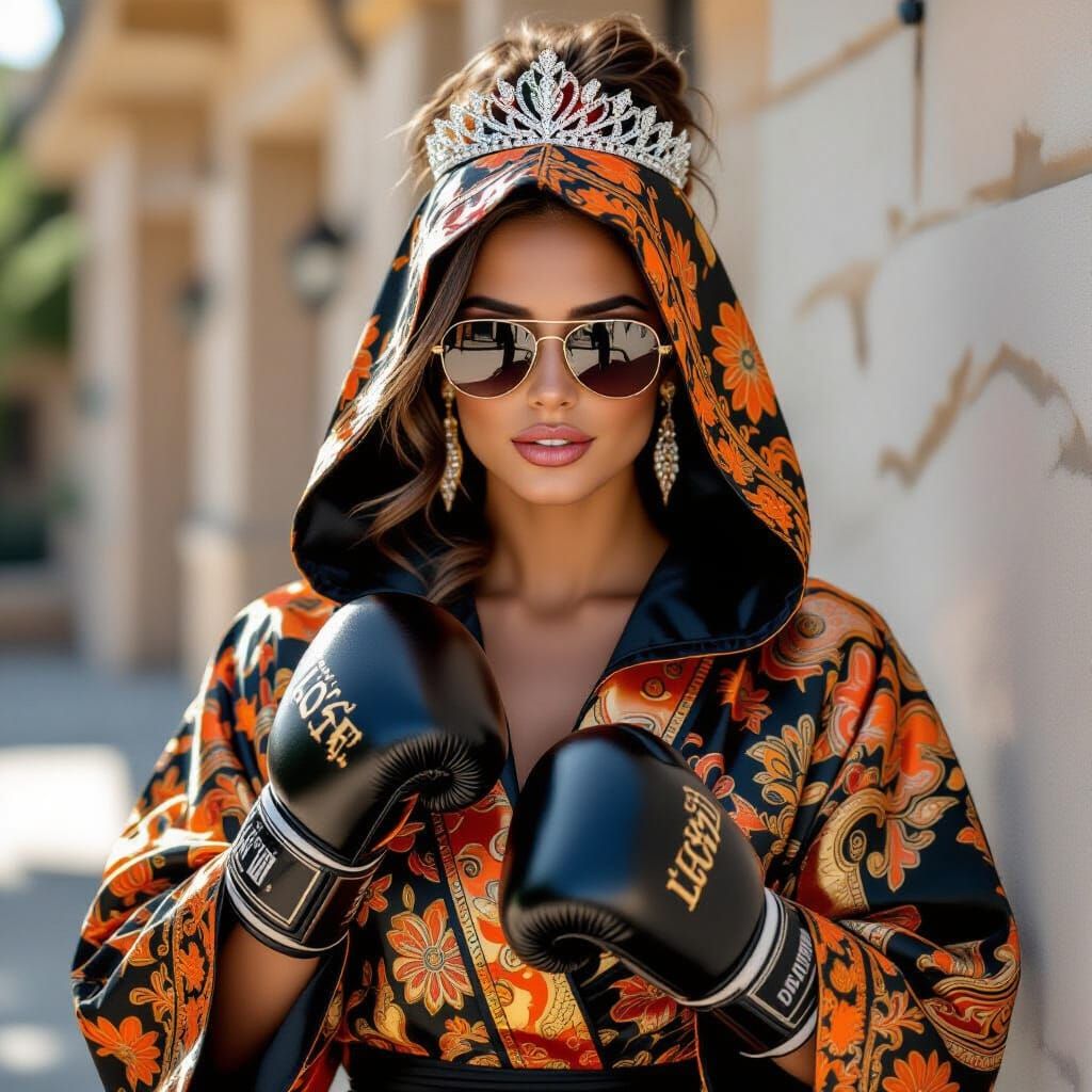 Spanish Boxing Princess with Love and Light Gloves