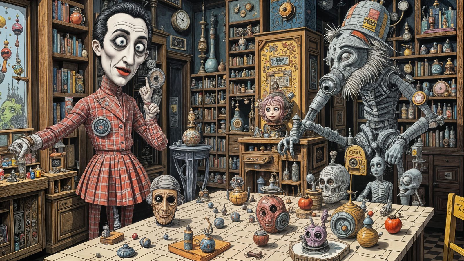 Color Movie Poster in Tim Burton Style