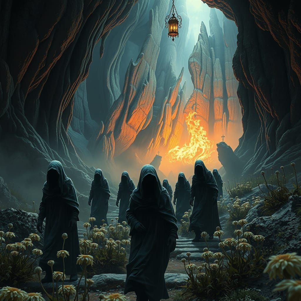 Desolate Souls Wander Through Asphodel Meadows