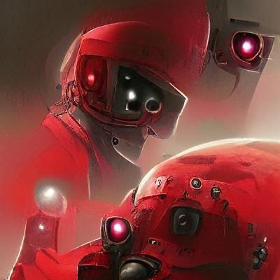 Futuristic Robot Character in Science Fiction Setting