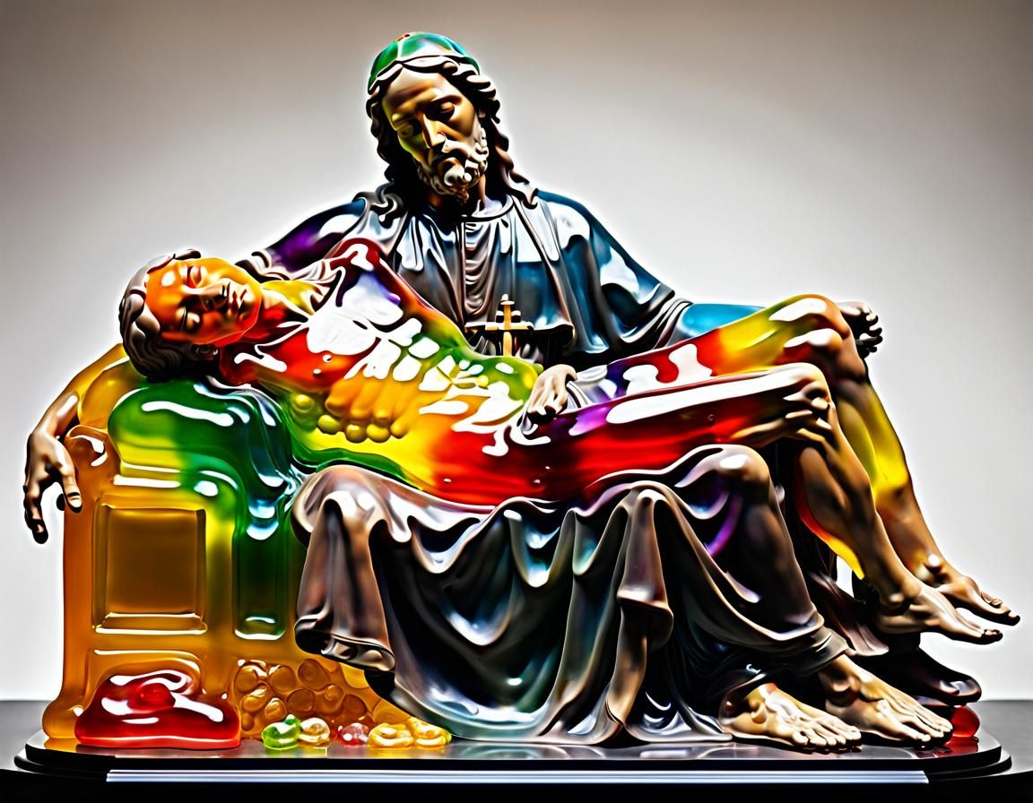 Flowing jelly sculpture, DRING Christ