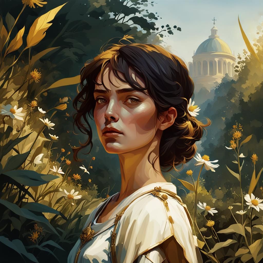 Lady Knight Portrait in Golden Hour Light