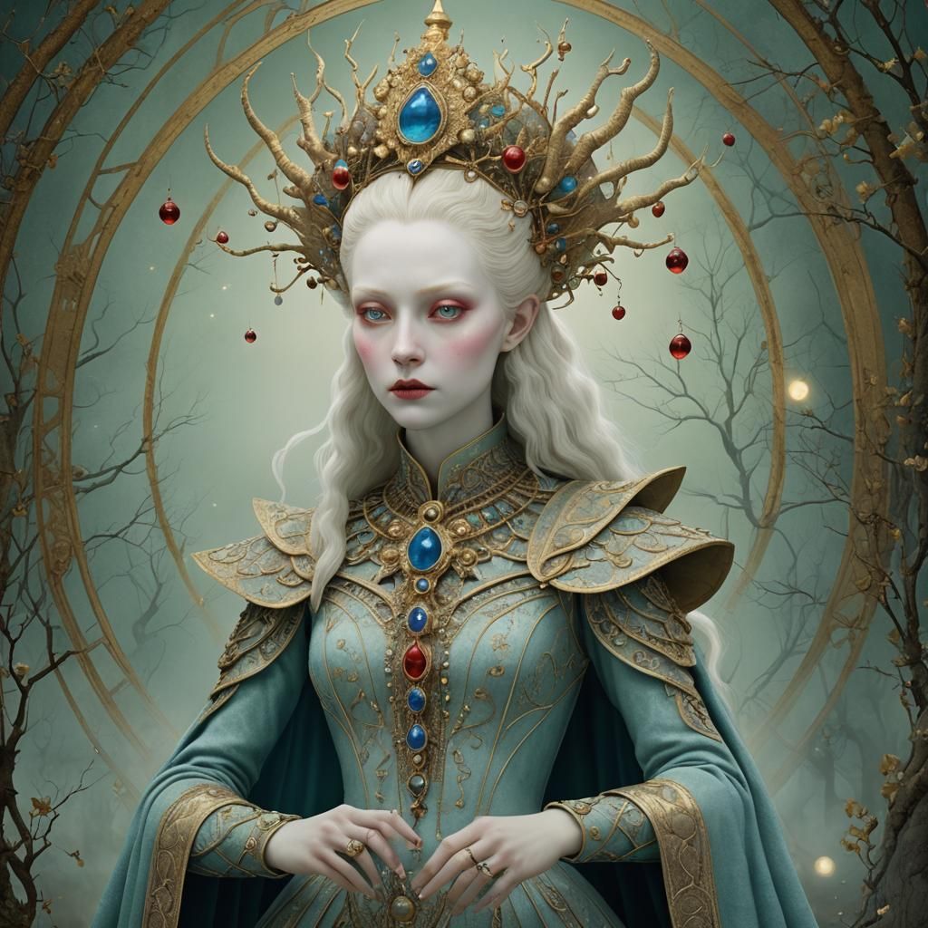 Goddess of Jotun-Niflheim in Surrealist Style