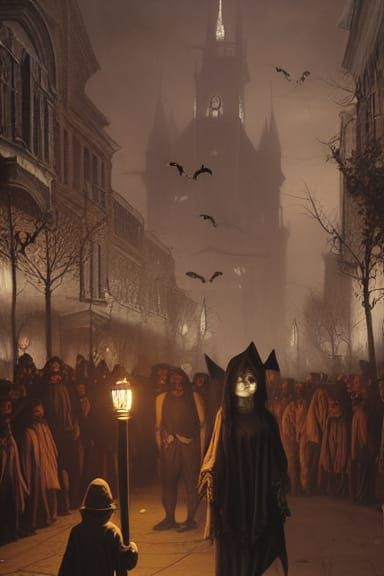 Halloween Night: Ghouls and Goblins in the Streets