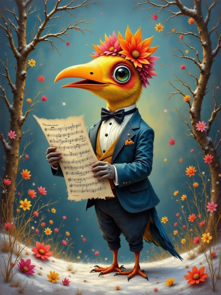 Dreamlike Fantasy Portrait in Whimsical Style