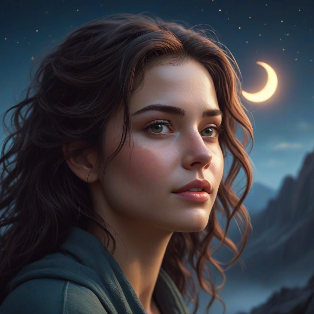 Enchanted Mountain Goddess at Sunset