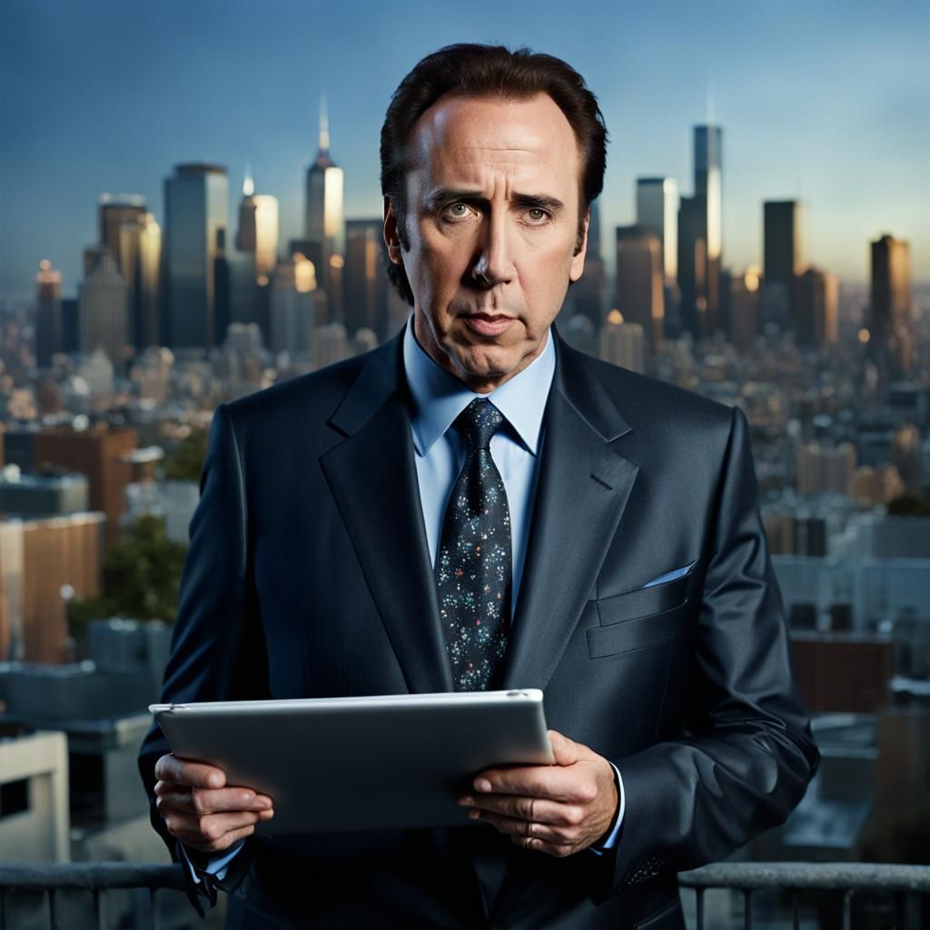 Nicolas Cage as Real Estate Agent, Professional Portrait