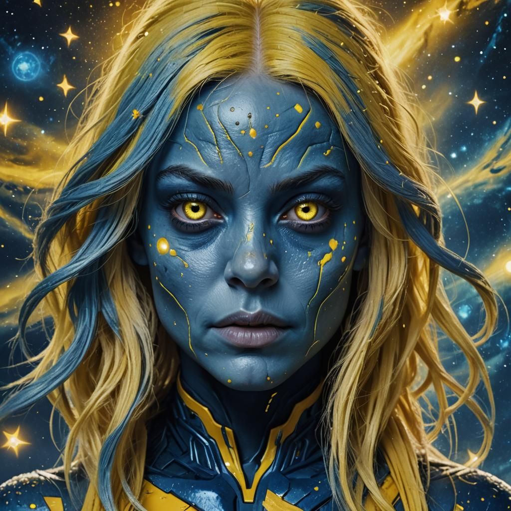 Alien Mila Kunis: Photorealistic CGI Portrait