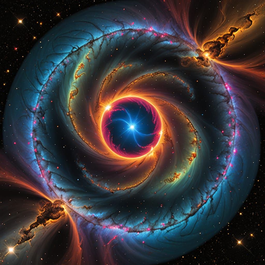 Surreal Cosmic Birth Unfolds in a Kaleidoscope of Light