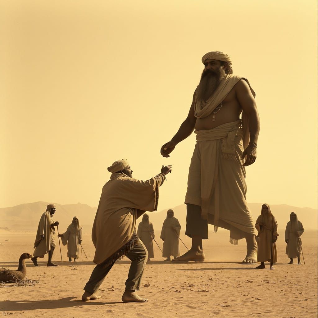 Surreal Post-Apocalyptic Battle in a Dystopian Mars Landscap...