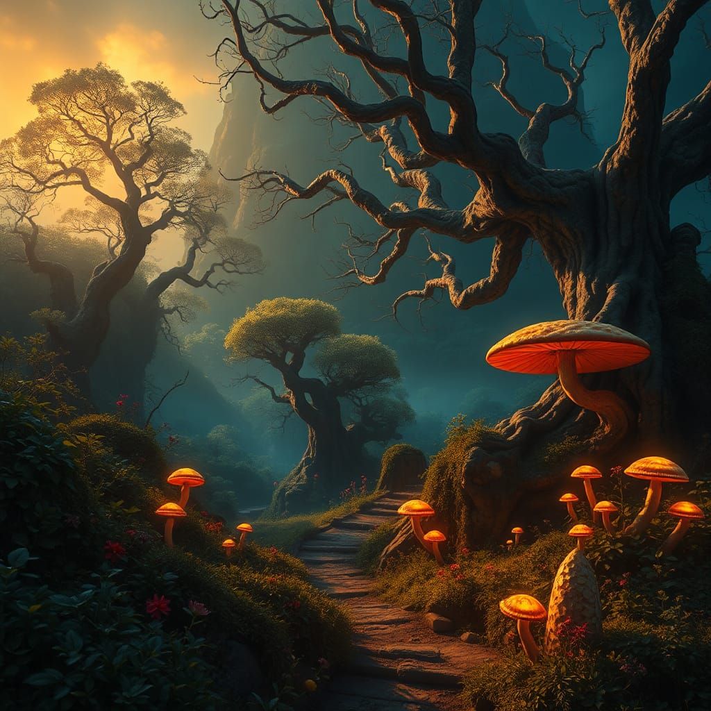 Mystical Landscape Matte Painting in Unreal Engine 5