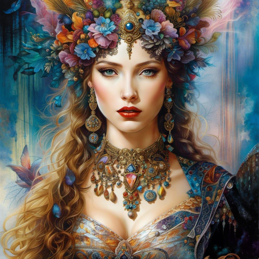 Norse Goddess in Hyperrealistic Digital Art