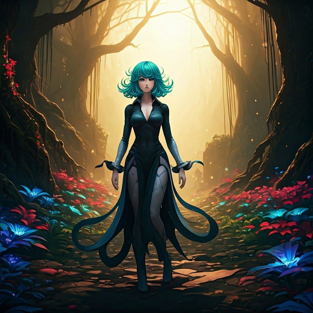 Tatsumaki in Mystical Landscape: Fantasy Concept Art