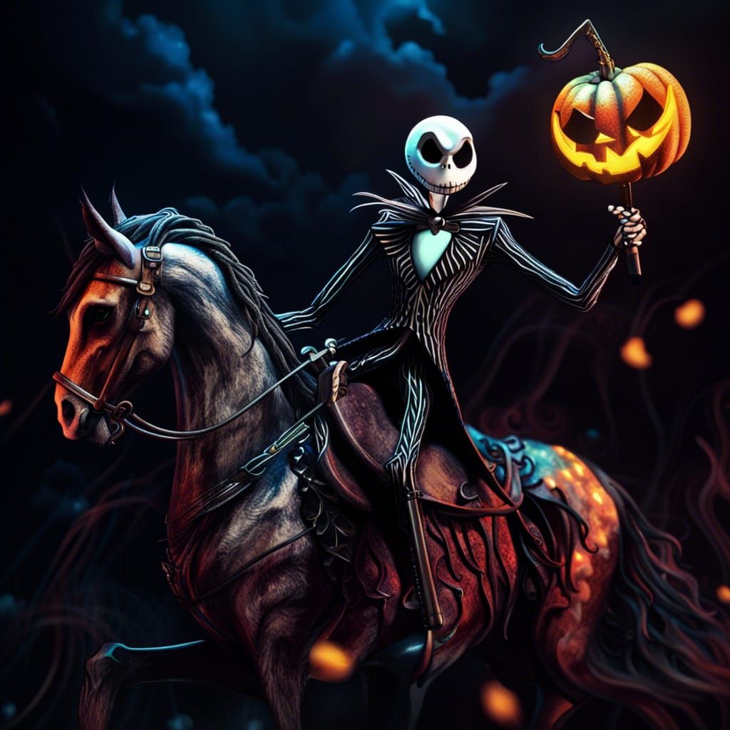 Jack Skellington Rides into Halloween Night