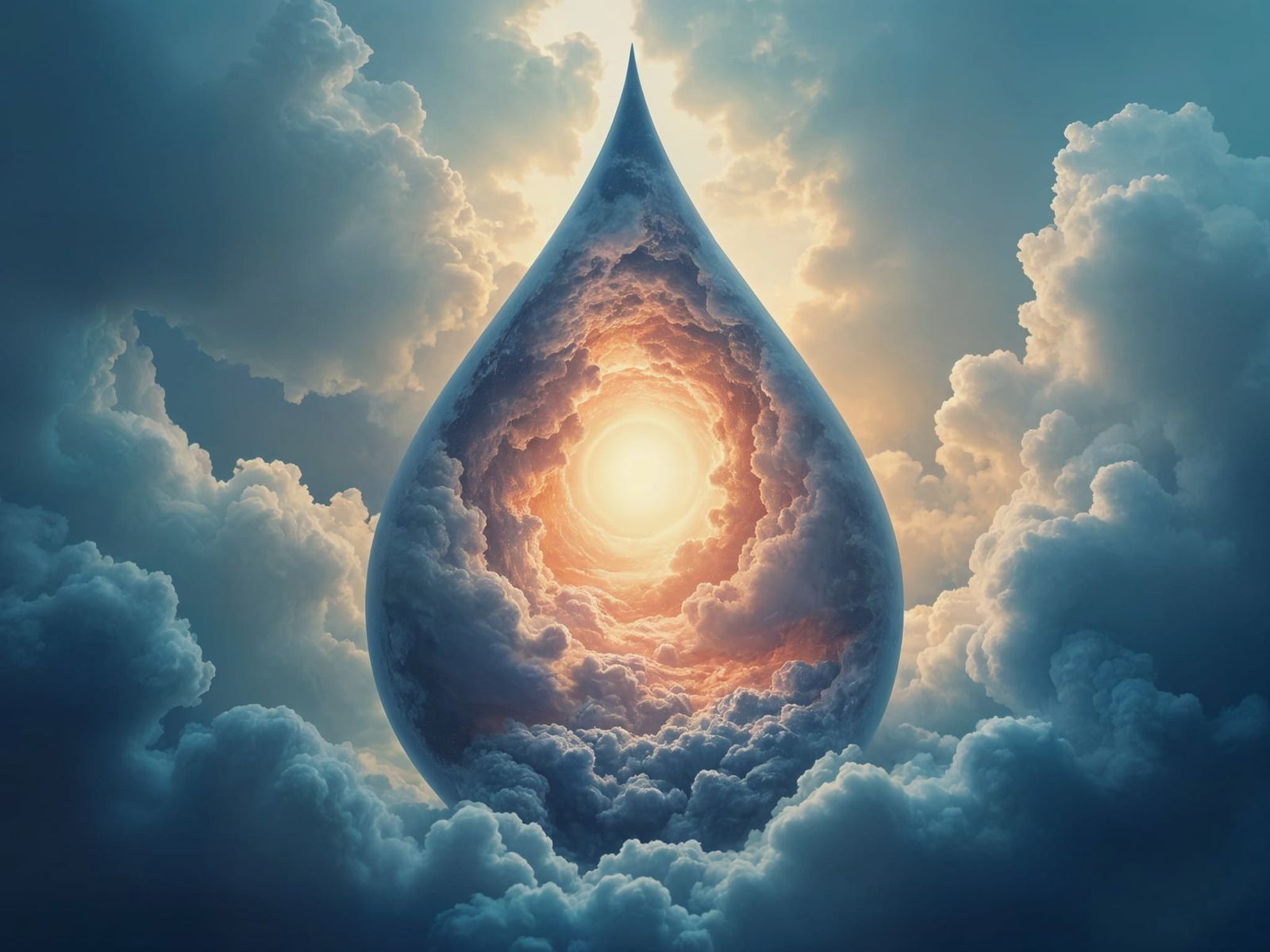 Surreal Galaxy Landscape Teardrop