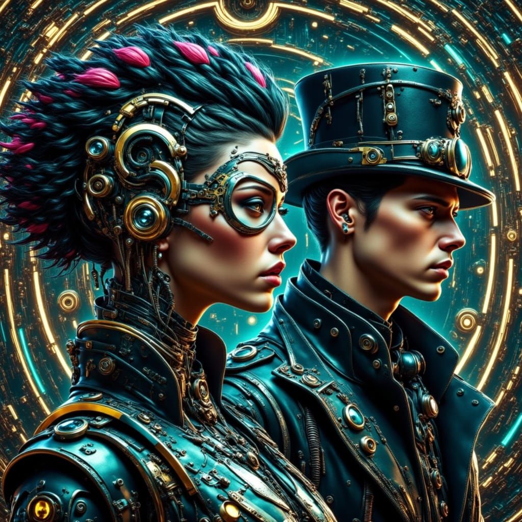 Clock Tower Masquerade Ball in Art Nouveau Style