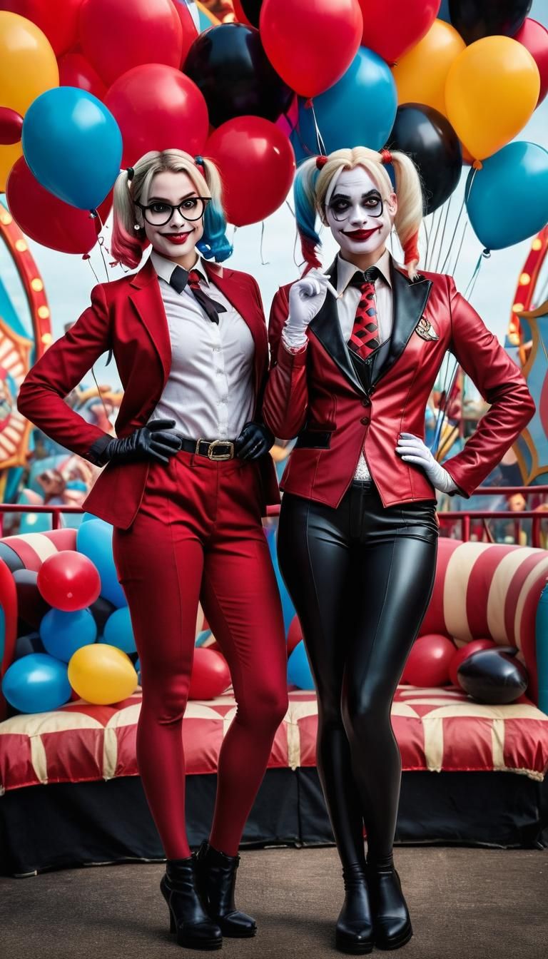 Dual Persona: Harleen Quinzel and Harley Quinn