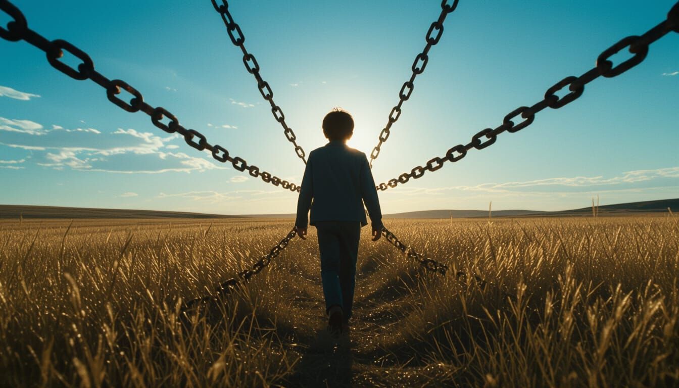 Boy Walking into Light: A Cinematic Symbol of Freedom