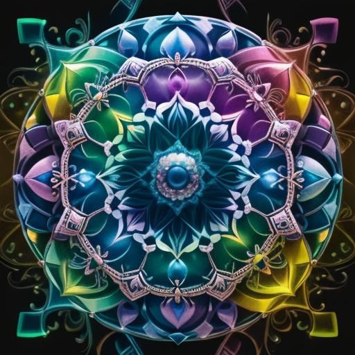 Bioluminescent Chrome Snail in Magical Forest