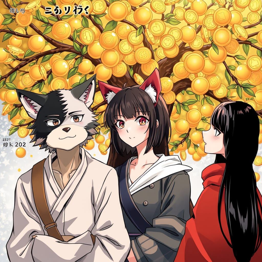 Fantastical Encounter Under the Golden Tree