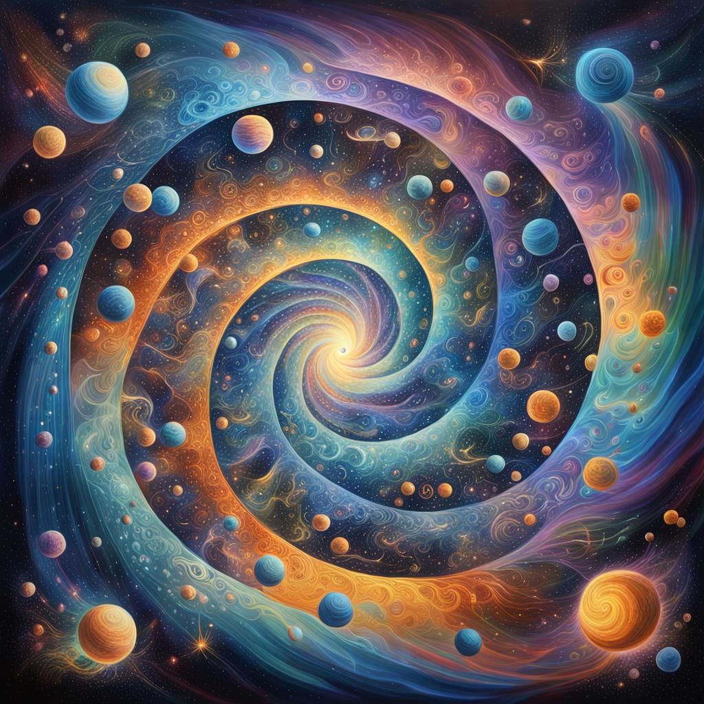 Cosmic Surrealism: Dreamlike Astral Plane of Mathematics