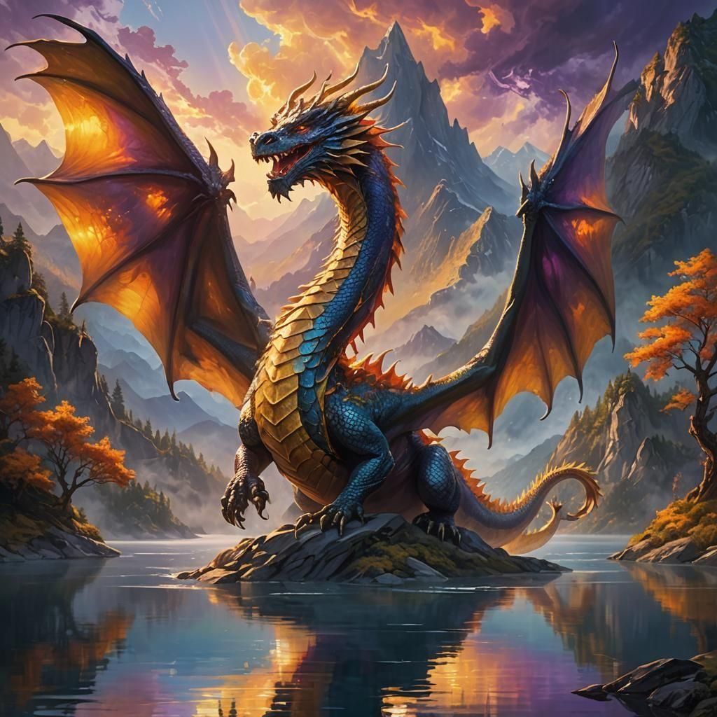 Vintage Travel Poster: Dragon Adventure