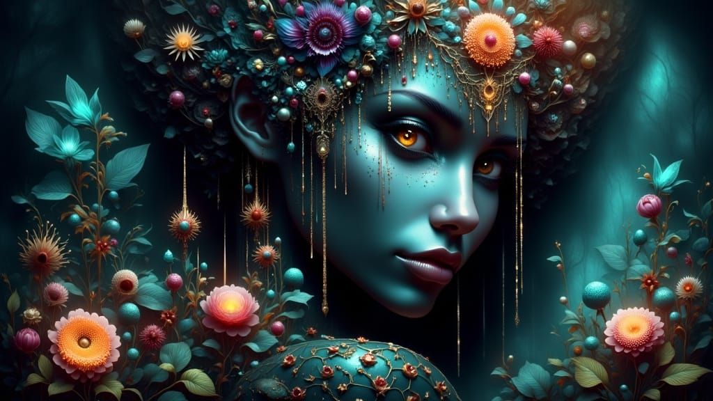 Mystical Ancient Face Emerges from Shadows