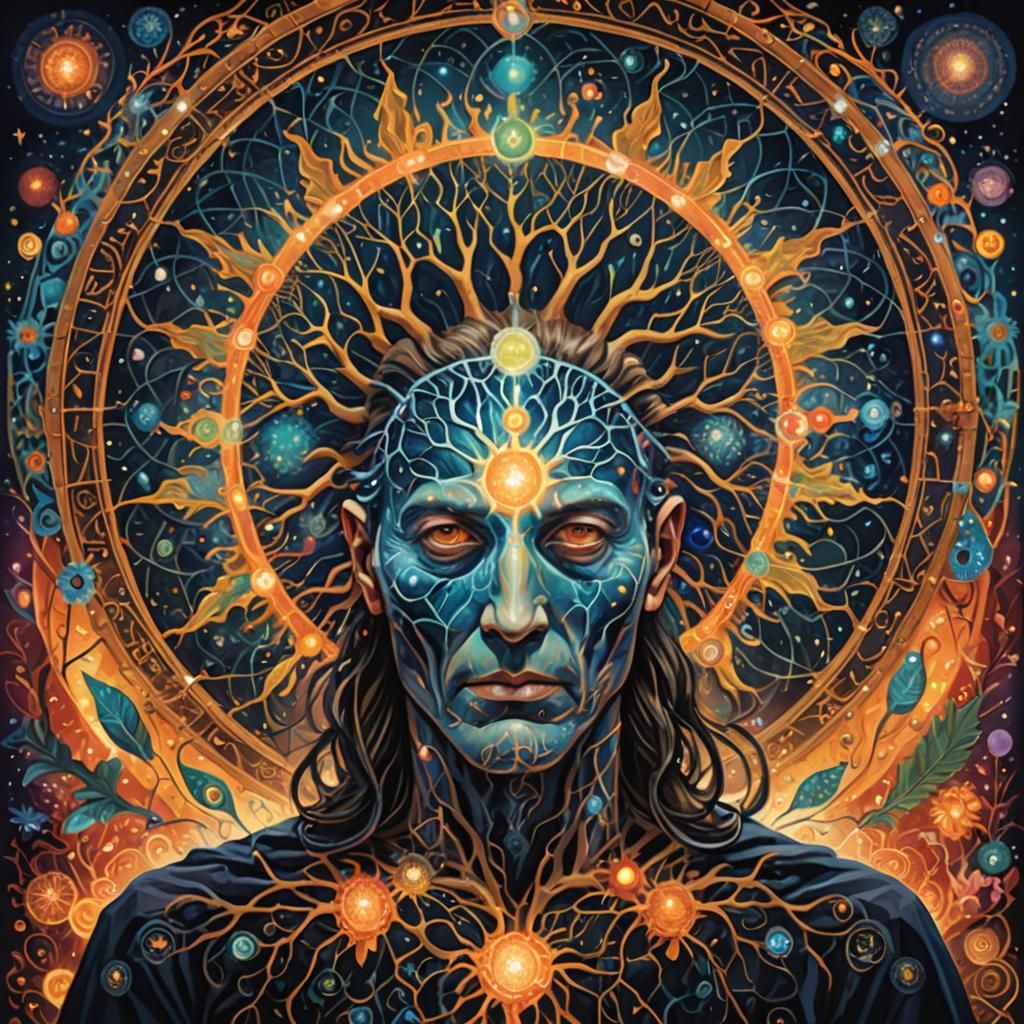 Abstract Neurographic Art Therapy Patient Mystic