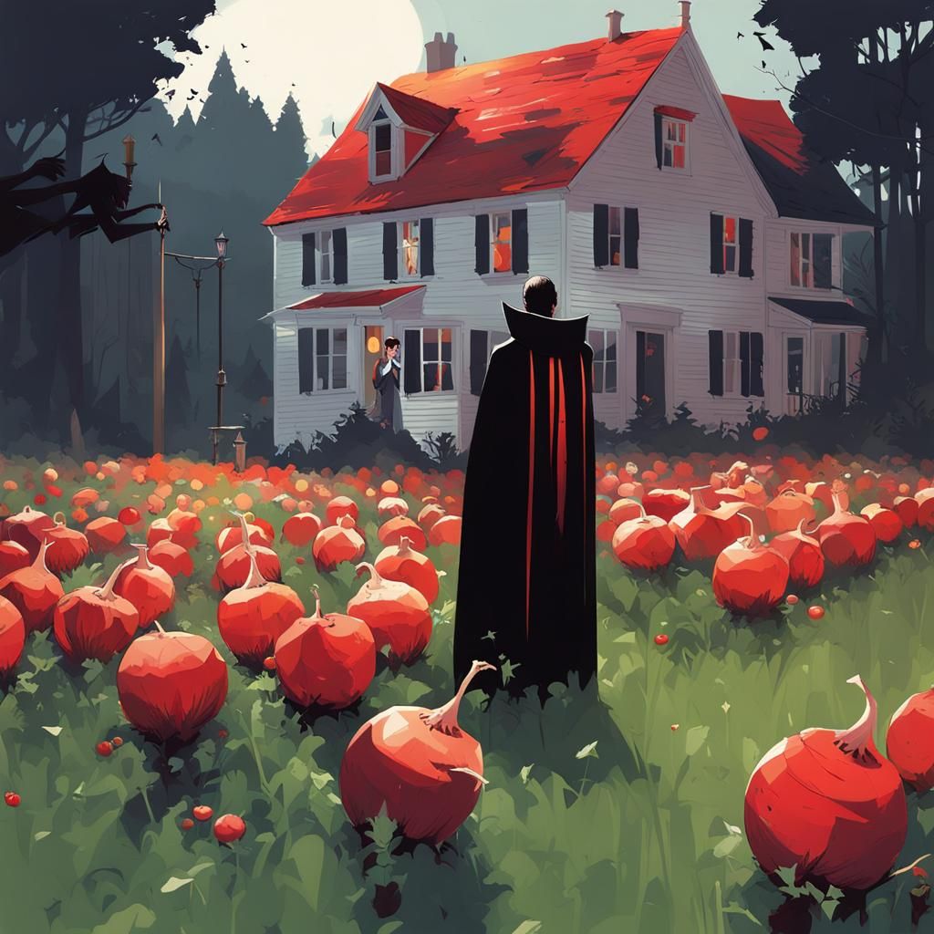 Whimsical Vampire Turnips with Excellent Composition