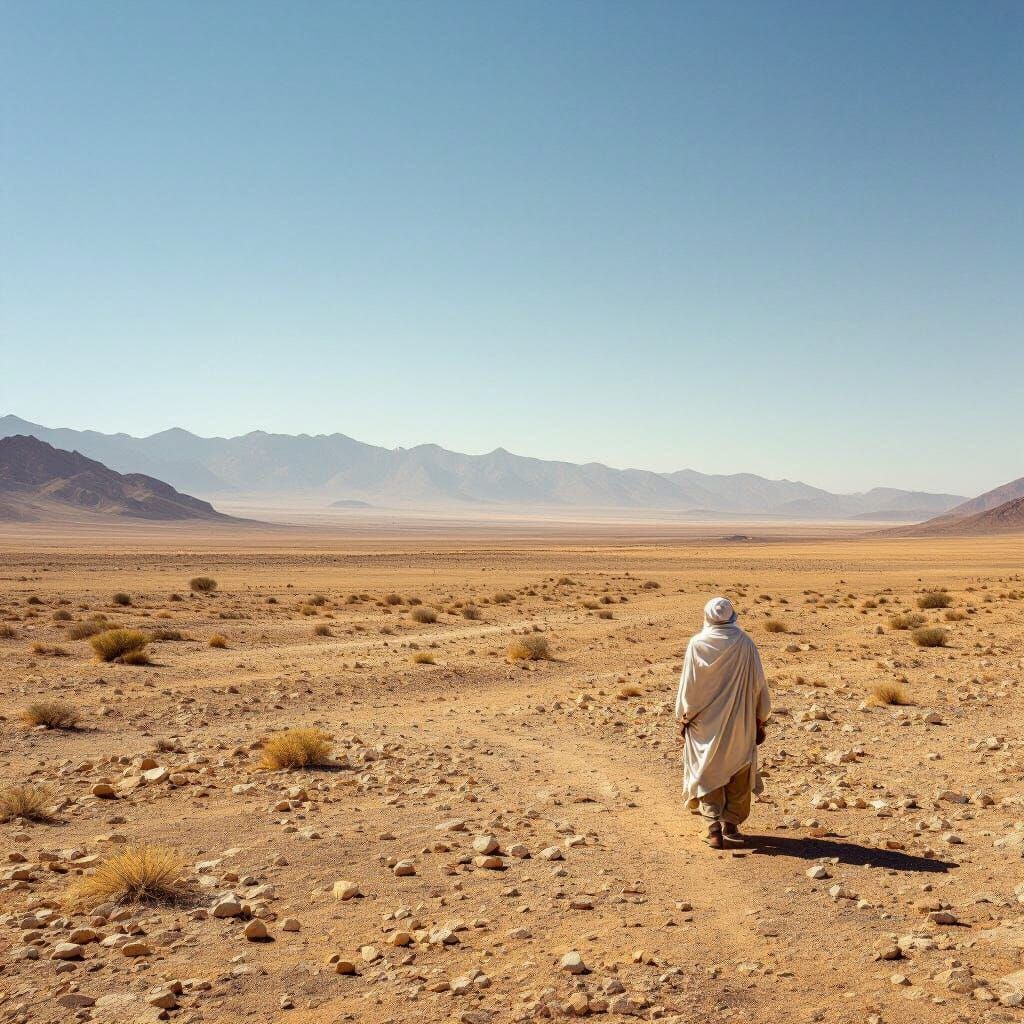 Arid Eritrean Landscape Under Harsh Midday Sun