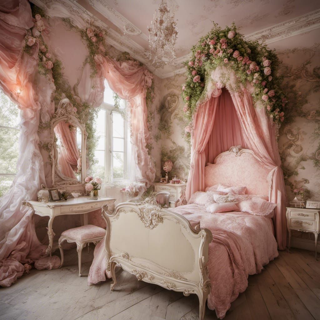 Rococo Fairy Princess Room with Roses