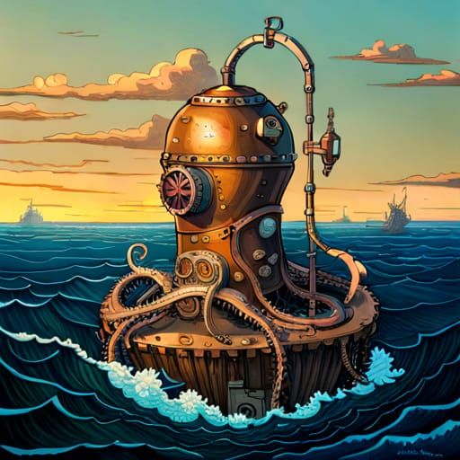steampunk diving bell