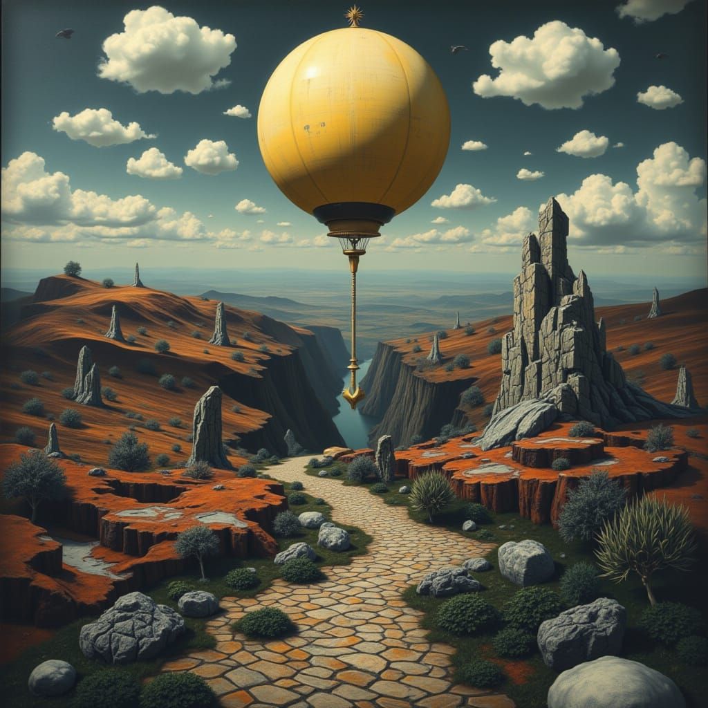 Surreal and Unusual View of the World in Surrealist Style