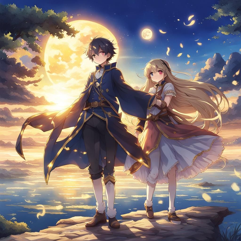 Isekai Cheat Magician Sunset Anime Art