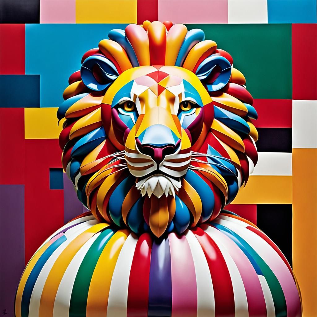 Balloon Lion - Baroque Cubism Jagannatha
