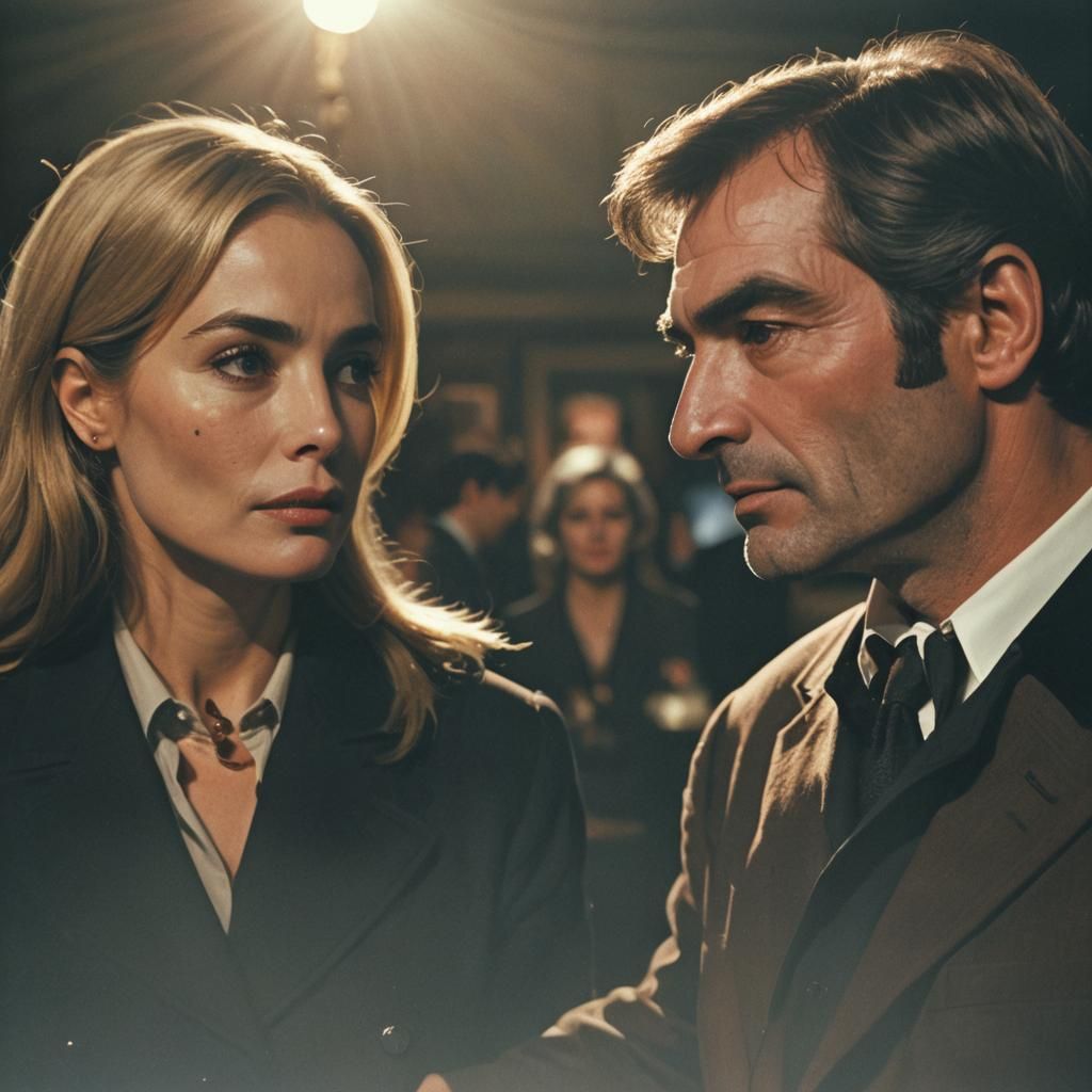 Dramatic Film Still of Bond in High-Stakes Moment