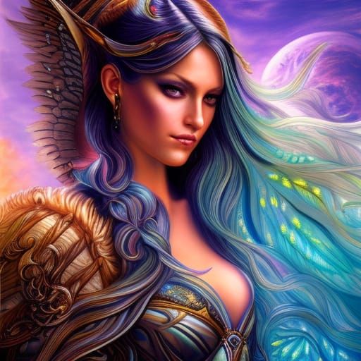 Ethereal Fae Portrait in Sci-Fi Fantasy Style