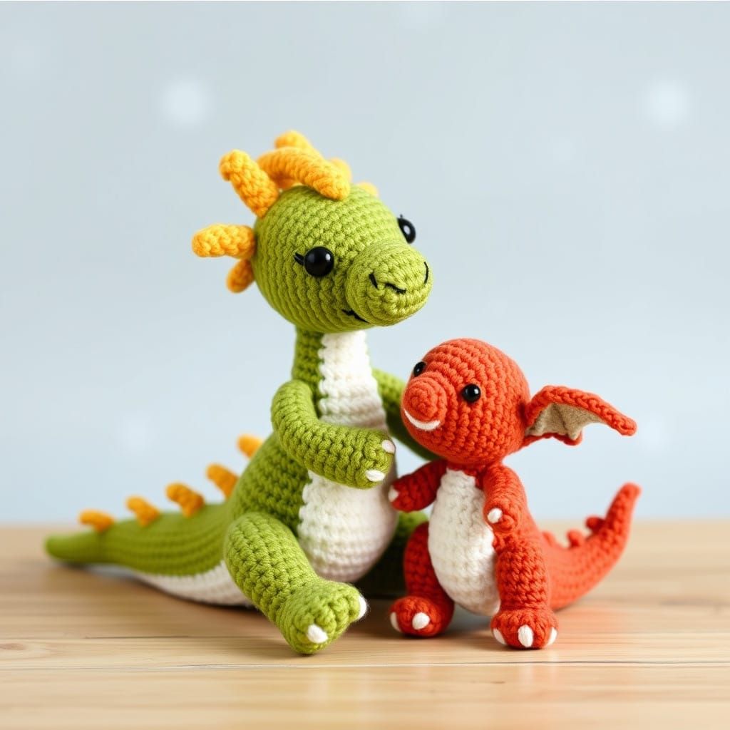 Adorable Amigurumi Dragon Friends Forever