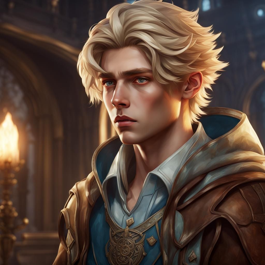 Teenage Boy Portrait in Artgerm Style