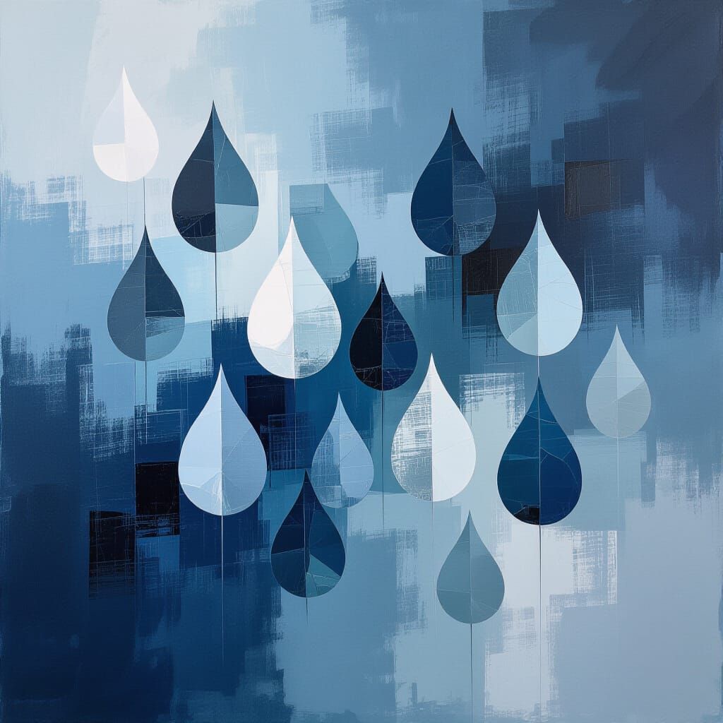 Frozen Grey Abstract Drops in Janejaylicious Style