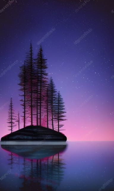 Magical Place with Fireflies and Cozy Lights