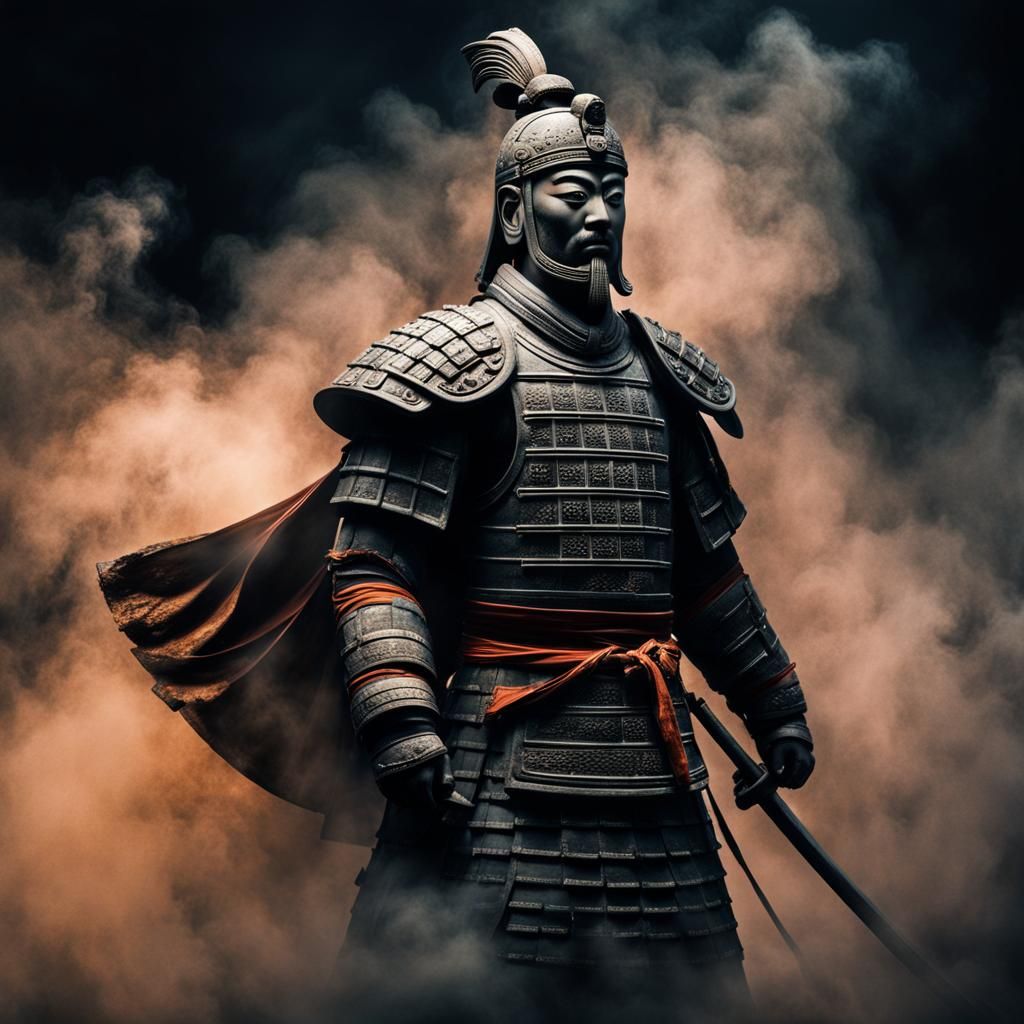 Terracotta Warrior Awakens in Mystical Fog