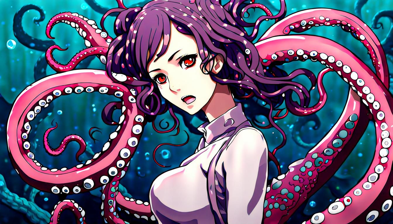 Anime Woman with Tentacles
