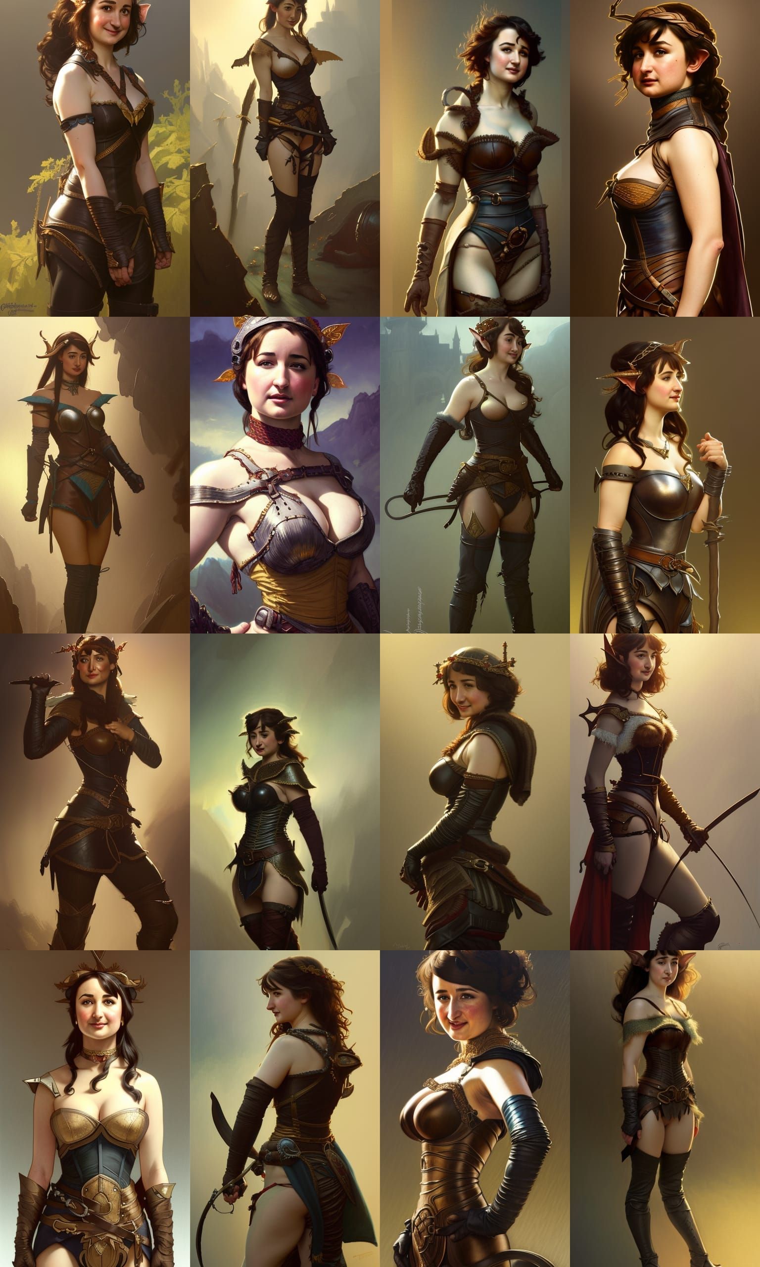 Half-Elf Merchant Concept Art Portrait