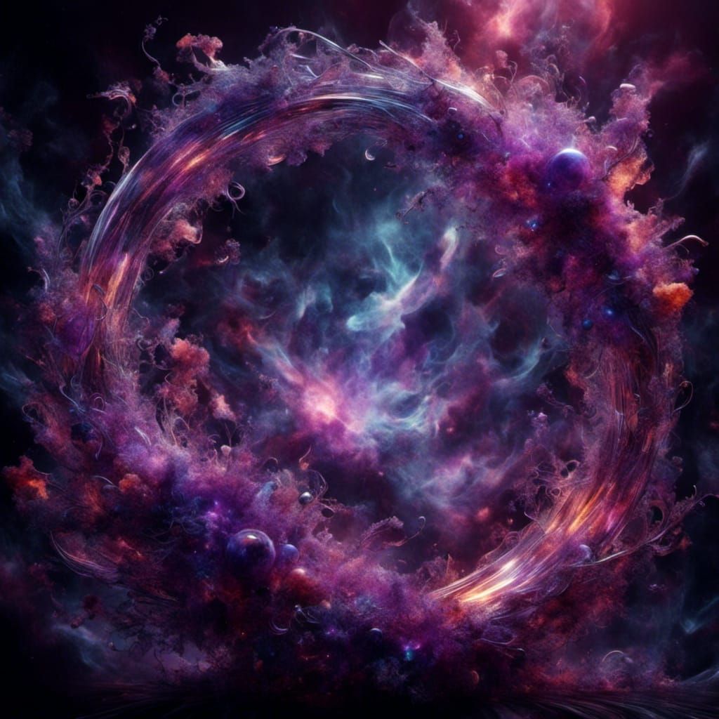 Magnificent Purple Glass Portal to Fantasy World