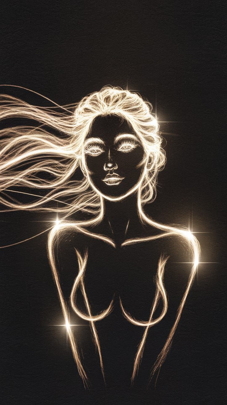 Glowing Portrait of a Radiant Woman in Ethereal Light