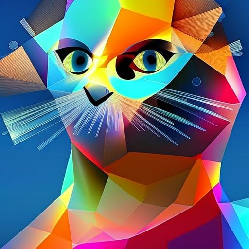 Ethereal Woman Vapor with Geometric Patterns