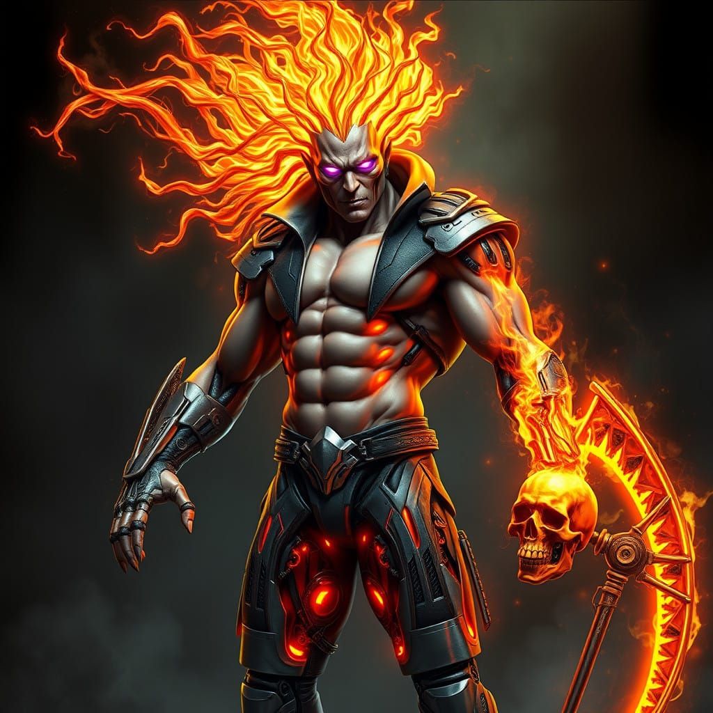 Cybernetic Assassin Zarathos Unleashes Fury with Hypnotic Ey...